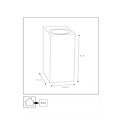 Slim, modern rectangular outdoor wall lamp 2xGU10 IP44 black