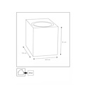 White narrow rectangular outdoor wall lamp GU10 IP44 without spotlight