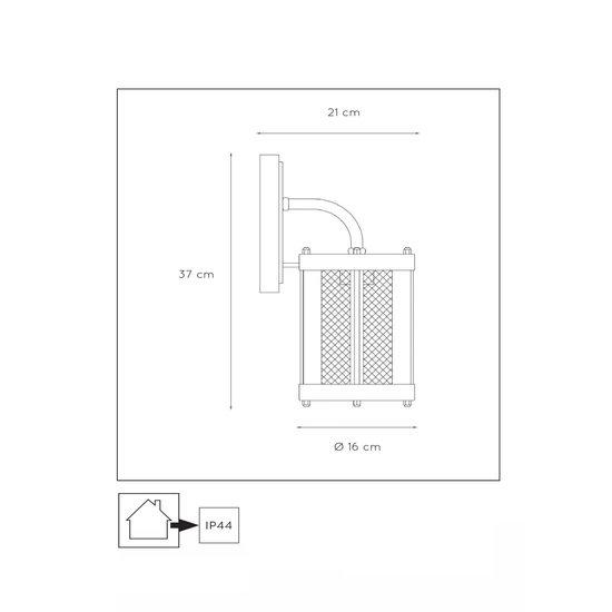 Classy contemporary outdoor wall lamp E27 IP23 black