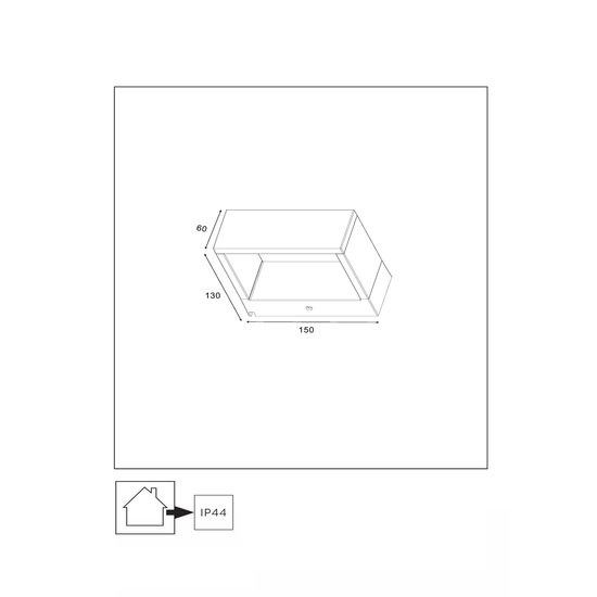 Aplique de exterior cubista LED 1x10W 3000K IP54 antracita