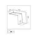 Rechteckige Fassadenleuchte mit Sensor 1x8W 3000K IP54 Anthrazit
