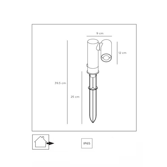 Leicht schwenkbarer Gartenstrahler 1x5W 3000K IP65 Anthrazit