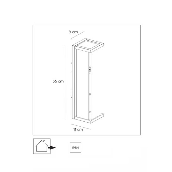 Subtle, elegant outdoor wall lamp 2xE27 IP54 anthracite