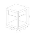 Lámpara de terraza LED 9 W negra modelo bajo 23,5 cm