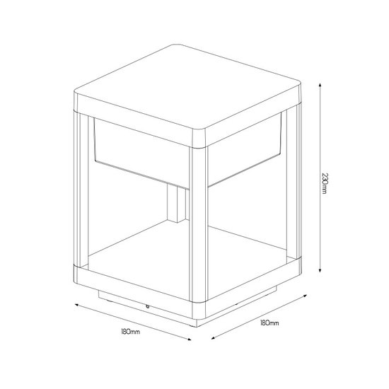 Terraslamp LED 9 W zwart laag model 23.5 cm