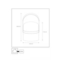 Handy spring and summer outdoor table lamp white with natural wood