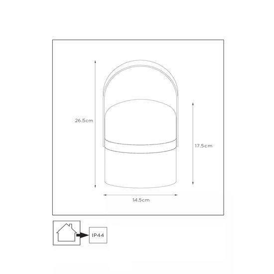 Handy spring and summer outdoor table lamp white with natural wood