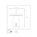 Lampe de table dimmable rechargeable pour terrasse anthracite