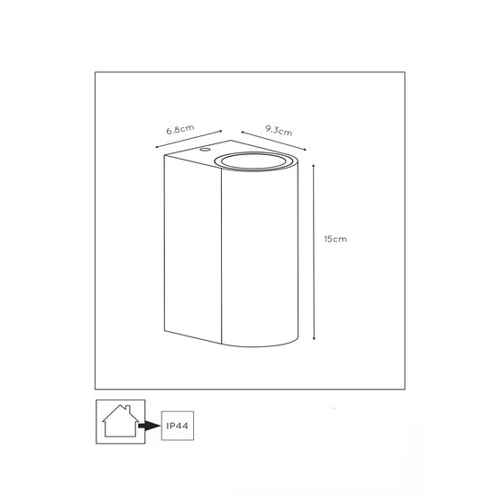 Applique d'extérieur rurale rouillée 2xGU10 IP44
