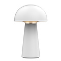 Fantasia Boleto lampe de table LED rechargeable, IP44, blanc mat, dimmable, 4,7W 170 lumens, USB