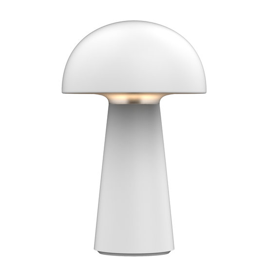 Fantasia Boleto lámpara de mesa LED recargable, IP44, blanco mate, regulable, 4,7W 170 lúmenes, USB
