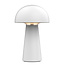 Fantasia Boleto lampe de table LED rechargeable, IP44, blanc mat, dimmable, 4,7W 170 lumens, USB