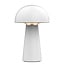 Fantasia Boleto rechargeable LED table lamp, IP44, matte white, dimmable, 4.7W 170 lumen, USB