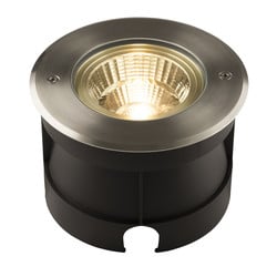 Furi grondspot 15W COB LED 3000K IP67 buiten grijs aluminium