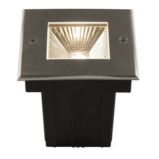 Square stainless steel ground spotlight 7Watt IP67 for outdoor use