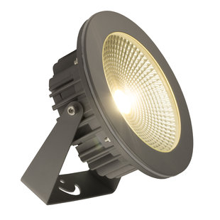 Powerful ground spotlight aluminum gray IP67 1600 lumens