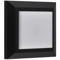 Foco de pared y techo Simple cuadrado negro IP65 3W