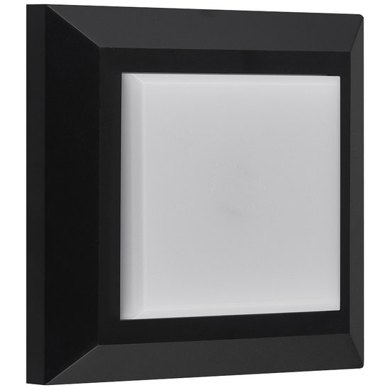Simpele vierkante zwarte wandspot en plafond IP65 3Watt