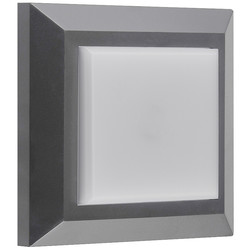 Foco de pared y techo sencillo cuadrado gris IP65 3 Watt