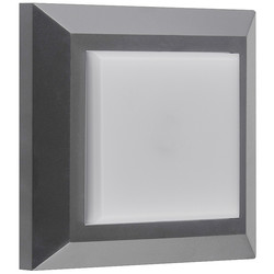 Simple square gray wall spot and ceiling IP65 3 Watt