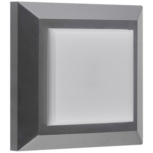 Simpele vierkante grijze wandspot en plafond IP65 3 Watt