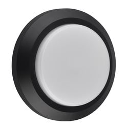 NOKI wall light round black IP65 SMD LED 3W outdoor