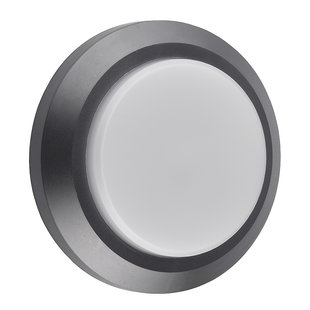 Simpele ronde grijze wandspot en plafond IP65 3Watt