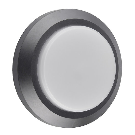 Simpele ronde grijze wandspot en plafond IP65 3Watt