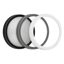 Fantasia Milo runde Außenwandleuchte IP65 schwarz/grau/weiß
