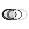 Fantasia Milo ovale wandlamp voor buiten, SMD LED 8W ingebouwd, 840 lumen, 3000K, IP65, met afdekring in zwart, wit en grijs
