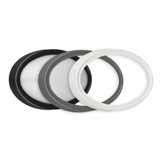Fantasia MILO aplique de pared ovalado exterior IP65, LED SMD 8W, 840 lúmenes, 3000K, incl. cubierta negra, blanca y gris