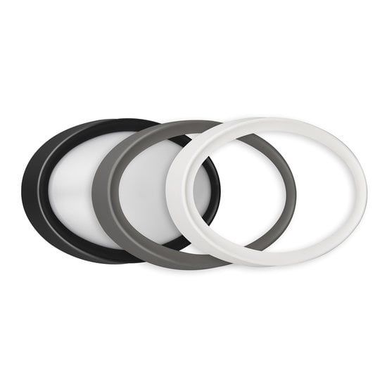 Fantasia MILO applique murale ovale extérieure IP65, LED SMD 8W, 840 lumens, 3000K, avec cache noir, blanc et gris