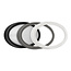 Fantasia MILO oval outdoor wall light IP65, SMD LED 8W, 840 lumen, 3000K, incl. black, white and grey cover