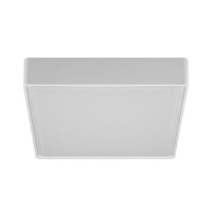 White square ceiling lamp or wall lamp IP65 1380 lumens