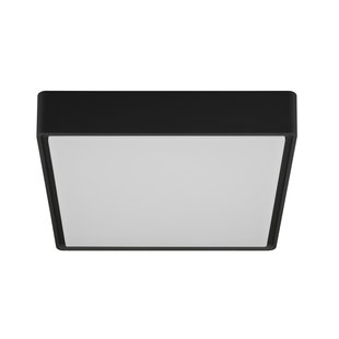 Black square ceiling lamp or wall lamp IP65 1380 lumens