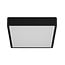 Fantasia Goa quadratische Decken- oder Wandleuchte, schwarzer Kunststoff, SMD LED 11,5W, 1380 Lumen, 3000K, IP65