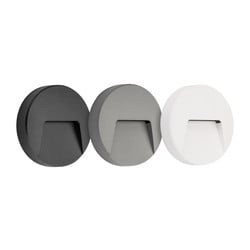 Fantasia SIBO LED buitenwandlamp IP65 rond, cover zwart/wit/grijs
