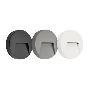 Fantasia SIBO LED outdoor wall light IP65 round, black/white/grey cover