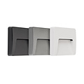 Aplique de pared compacto IP65 suministrado en 3 colores 2,8W cuadrado