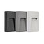 Fantasia SIBO LED outdoor wall light, rectangular, IP65, 2.8W / 310 lumen, 3000K, with black, white and grey cover