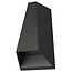 Trapezium black wall lamp for outdoor design IP54