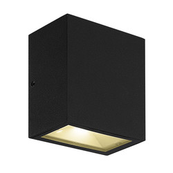 Compact powerful black wall lamp IP65