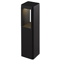 Black classy low bollard 7W with 2 open sides