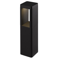 Black classy low bollard 7W with 2 open sides