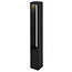 Black high classy garden pole 7W with 2 open sides