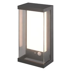 Fantasia CASAR wandlamp buiten met solar paneel en sensor, zwart