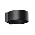 Fantasia Damir cilinder wandlamp voor buiten, zwart aluminium, 6W COB LED 540 lumen, 3000K, IP54