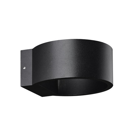 Fantasia Damir zylindrische Außenwandleuchte, schwarzes Aluminium, 6W COB-LED 540 Lumen, 3000K, IP54