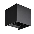 Fantasia Nuala buitenwandlamp, zwart aluminium, IP54, 2x 5W COB LED, 3000K warm wit, verstelbare bundel, 220-240V