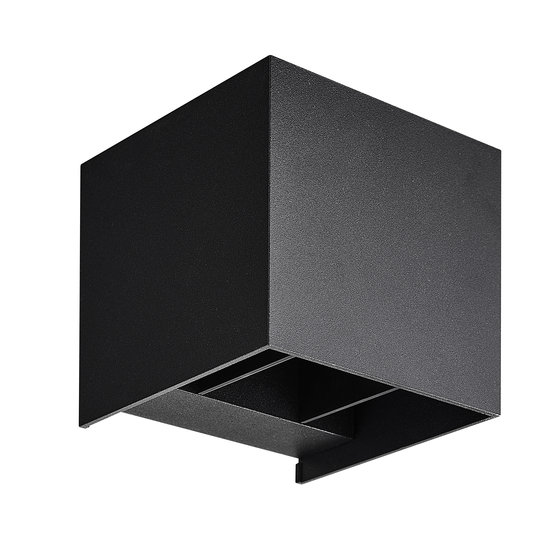 Fantasia Nuala Außenwandleuchte, schwarzes Aluminium, IP54, 2x 5W COB LED, 3000K warmweiß, verstellbarer Lichtkegel, 220-240V